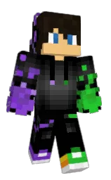 black and cod gray Minecraft skin — Classic model — first worn by Top4ik9