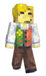 black and periwinkle gray Minecraft skin — Classic model — first worn by Golden_Axolot10