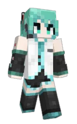 mine shaft and white Minecraft skin — Slim model