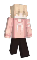 cocoa brown and sea pink Minecraft skin — Slim model