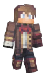 TobyWiener's Minecraft skin wearing the Purple Heart cape