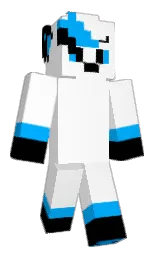 white and black Minecraft skin — Classic model