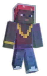_cj's Minecraft skin wearing the Purple Heart cape