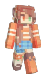 gurtletirl's Minecraft skin wearing the Aurora cape