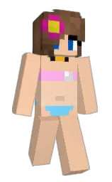corvette and apricot peach Minecraft skin — Slim model