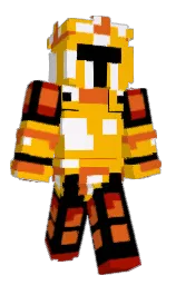 selective yellow and black Minecraft skin — Classic model — first worn by 3acyxa