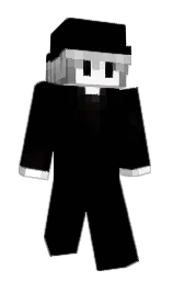 black and black russian Minecraft skin — Slim model