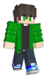 japanese laurel and fun green Minecraft skin — Classic model