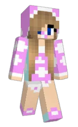 mauve and white Minecraft skin — Slim model — first worn by ISAK436
