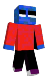 scarlet and black Minecraft skin — Classic model