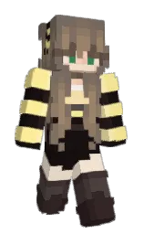 HoneyBe123's Minecraft skin wearing the Pan cape