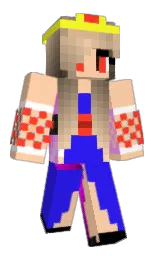 flesh and blue Minecraft skin — Slim model