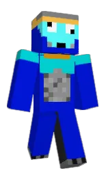 dark blue and robin's egg blue Minecraft skin — Classic model — first worn by skel1tron
