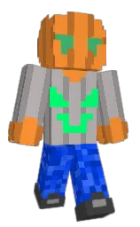 neon carrot and nobel Minecraft skin — Classic model — first worn by MRQTON