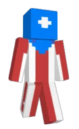 flush mahogany and white Minecraft skin — Slim model