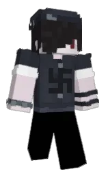 black and charade Minecraft skin — Slim model — first worn by sugarSatan
