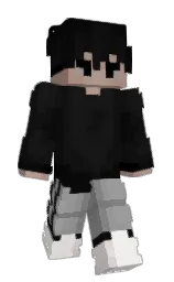 heavy metal and cod gray Minecraft skin — Classic model