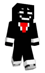 black and white Minecraft skin — Classic model — first worn by YarOslaVaa