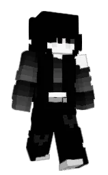 black and alto Minecraft skin — Slim model — first worn by Finnira