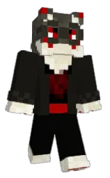 rangoon green and bright red Minecraft skin — Classic model — first worn by Crimxon0