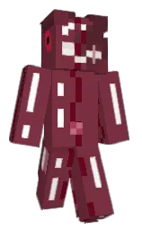 solid pink and black rose Minecraft skin — Classic model — first worn by PoppyBunny