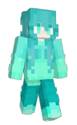 turquoise and spray Minecraft skin — Slim model