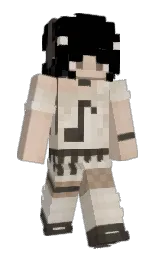 black and sisal Minecraft skin — Slim model