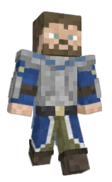 Curtylebomb's Minecraft skin wearing the 15th Anniversary cape