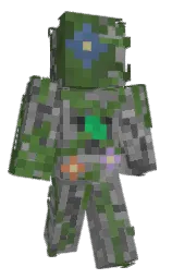 boulder and gray Minecraft skin — Classic model — first worn by Bush_T