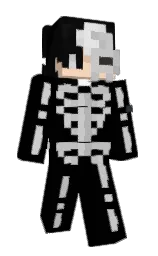black and cod gray Minecraft skin — Slim model