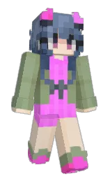 sage and albescent white Minecraft skin — Slim model — first worn by kayzoodle