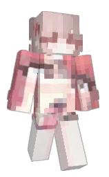 vista white and fair pink Minecraft skin — Classic model