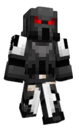 mine shaft and black Minecraft skin — Classic model