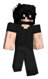 black and chalky Minecraft skin — Classic model — first worn by weineyyy