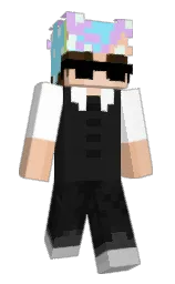 heavy metal and white Minecraft skin — Slim model — first worn by Nostronaut
