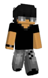 black and raw sienna Minecraft skin — Slim model — first worn by Cephalocio