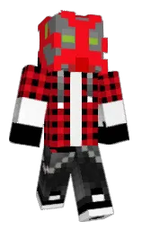 black and boulder Minecraft skin — Classic model — first worn by LEgoswappers