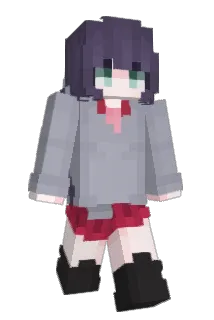 afraidful Minecraft avatar full body