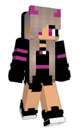 black and manhattan Minecraft skin — Classic model — first worn by SkyPirate_girl