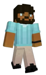 vanilla and graphite Minecraft skin — Classic model — first worn by Kaboyio