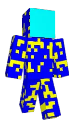 blue and yellow Minecraft skin — Slim model