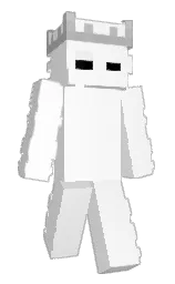 white and silver Minecraft skin — Classic model