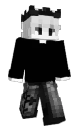 black and cod gray Minecraft skin — Slim model