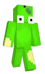 harlequin and bright green Minecraft skin — Classic model