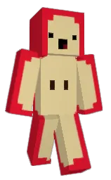calico and crimson Minecraft skin — Classic model