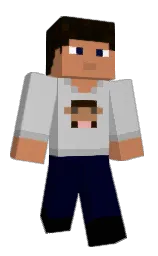 silver and black russian Minecraft skin — Classic model — first worn by BradPick