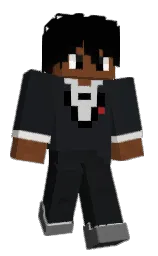 black and shark Minecraft skin — Classic model — first worn by BirdoIV