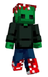 racing green and black Minecraft skin — Slim model — first worn by mrme19