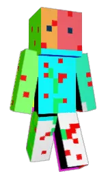 lemon and red Minecraft skin — Classic model
