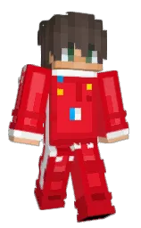 red ribbon and monza Minecraft skin — Classic model